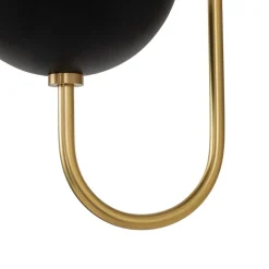 Modern 2-Light Double Goose Arm Globe Wall Sconce