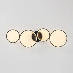 Modern 4-Light Halo Dimmable LED Semi Flush Mount