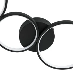 Modern 4-Light Halo Dimmable LED Semi Flush Mount