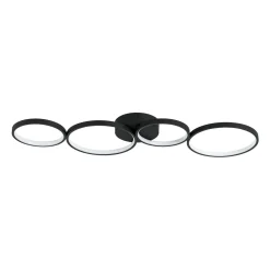 Modern 4-Light Halo Dimmable LED Semi Flush Mount