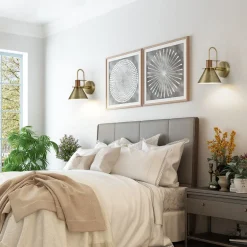 Modern 1-Light Hammered Iron Conical Wall Sconce