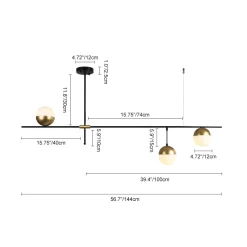 Modern 3-light Linear Island Lighting