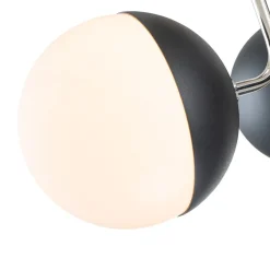 Modern 3-Light Milky Glass Globe Ceiling Light