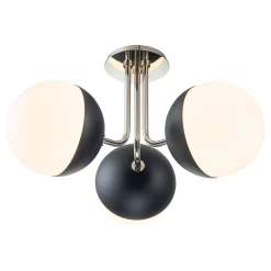 Modern 3-Light Milky Glass Globe Ceiling Light