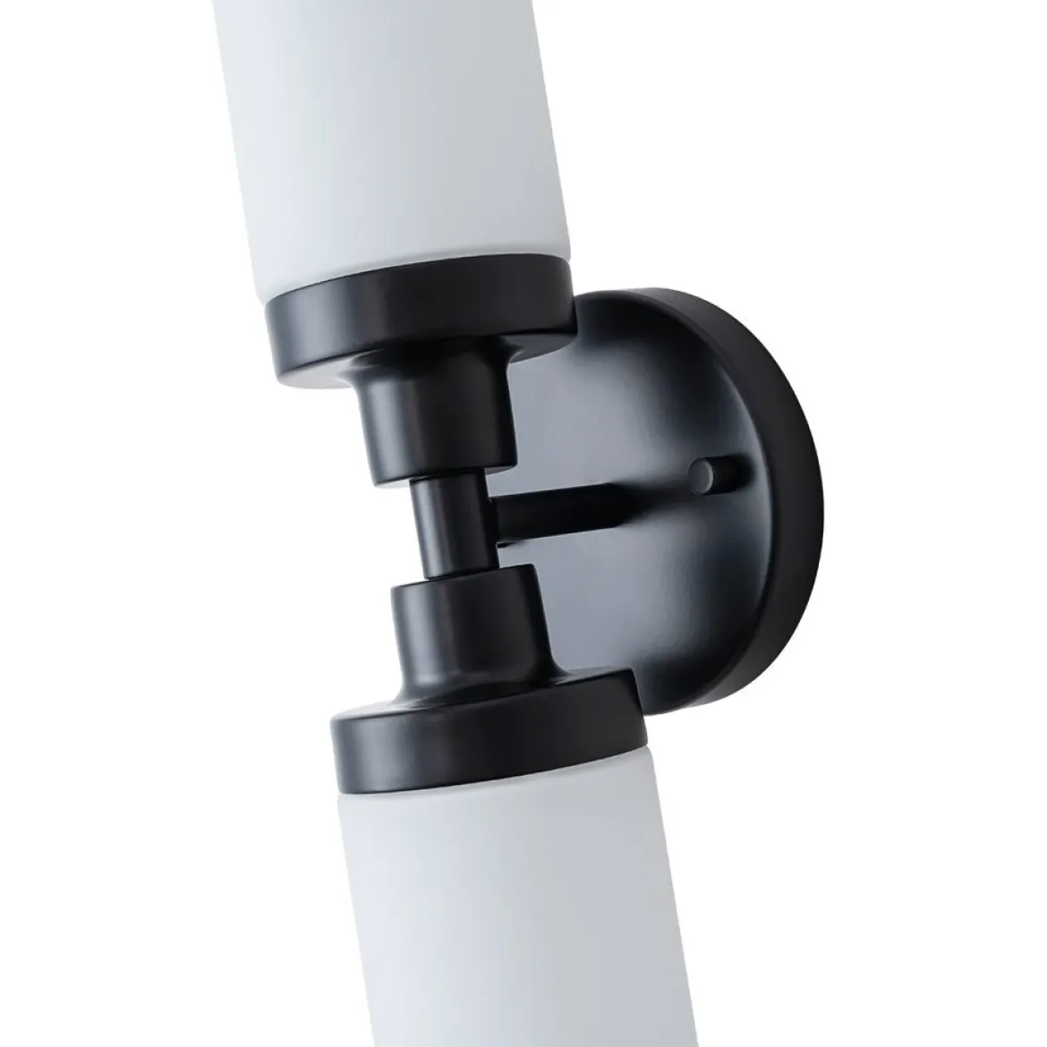 Modern 2-Light Opal Glass Cylinder Vanity Wall Lamp