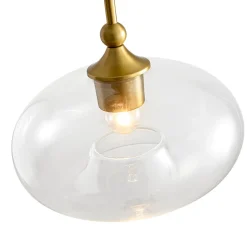 Modern 1-Light Round Donut Glass Semi Flush Mount