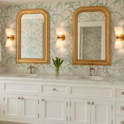 Modern 2-Light Up Down Pleated Glass Cone Wall Sconce