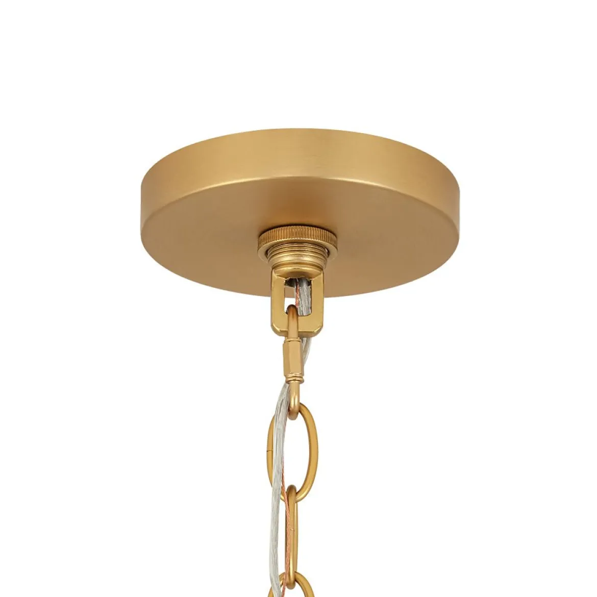 Modern Mid-Century Fabric Tall Cone Cage Pendant Light