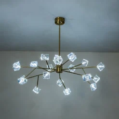 Modern Mid-century Glam Branch Crystal Sputnik Chandelier