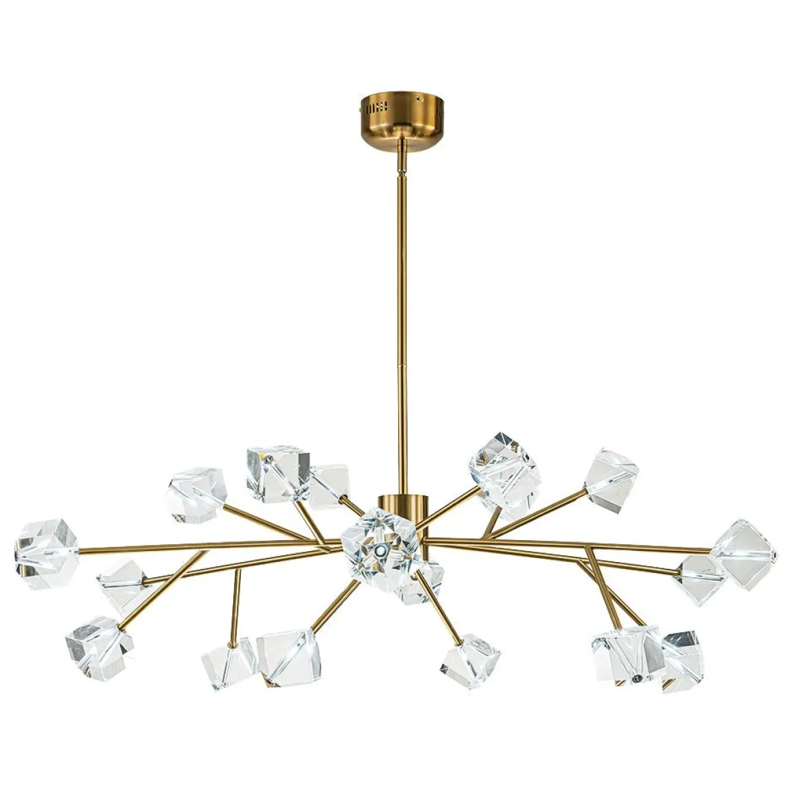 Modern Mid-century Glam Branch Crystal Sputnik Chandelier