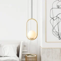 Modern 1-ring Globe Pendant Light