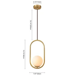 Modern 1-ring Globe Pendant Light