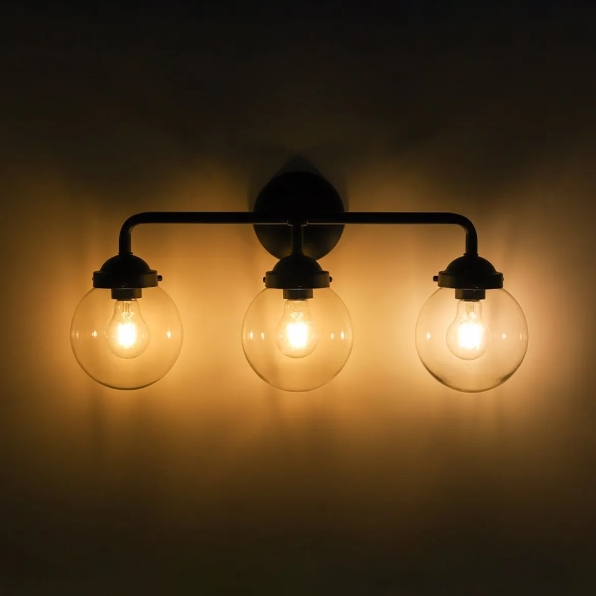 Modern Shine Opal Glass Globe Bathroom Vanity Wall Light