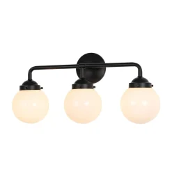 Modern Shine Opal Glass Globe Bathroom Vanity Wall Light