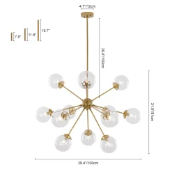 Modern Sphere 12-light Sputnik Chandelier