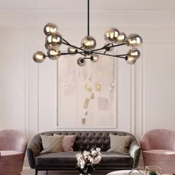 Modern Sputnik Branching Bubble Chandelier