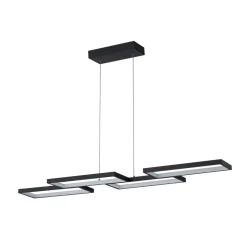 (OpenBox) Black 4-light Rectangular Dimmable LED Kitchen Island Pendant