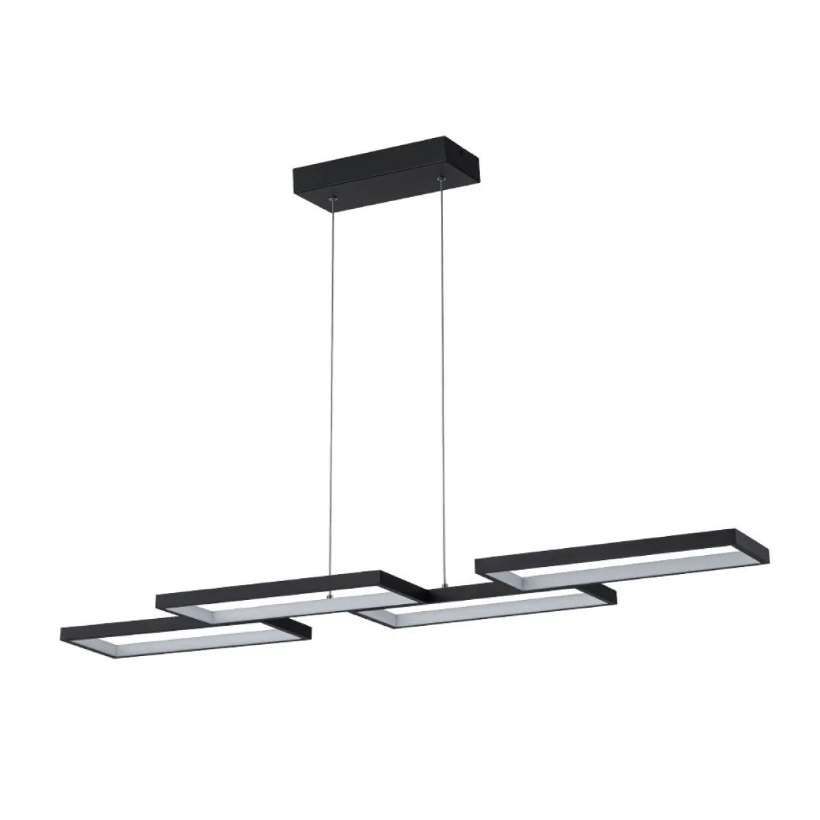 (OpenBox) Black 4-light Rectangular Dimmable LED Kitchen Island Pendant