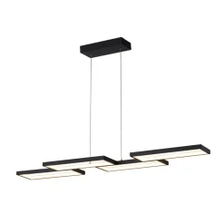 (OpenBox) Black 4-light Rectangular Dimmable LED Kitchen Island Pendant