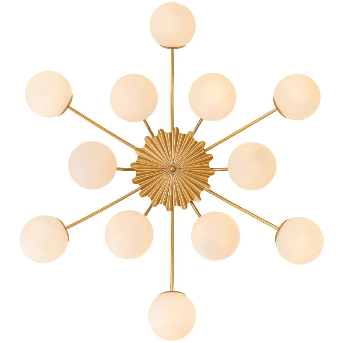 (OpenBox) Blossom 12-Light Opal Glass Bubble Semi Flush Chandelier