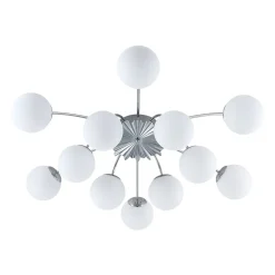 (OpenBox) Blossom 12-Light Opal Glass Bubble Semi Flush Chandelier