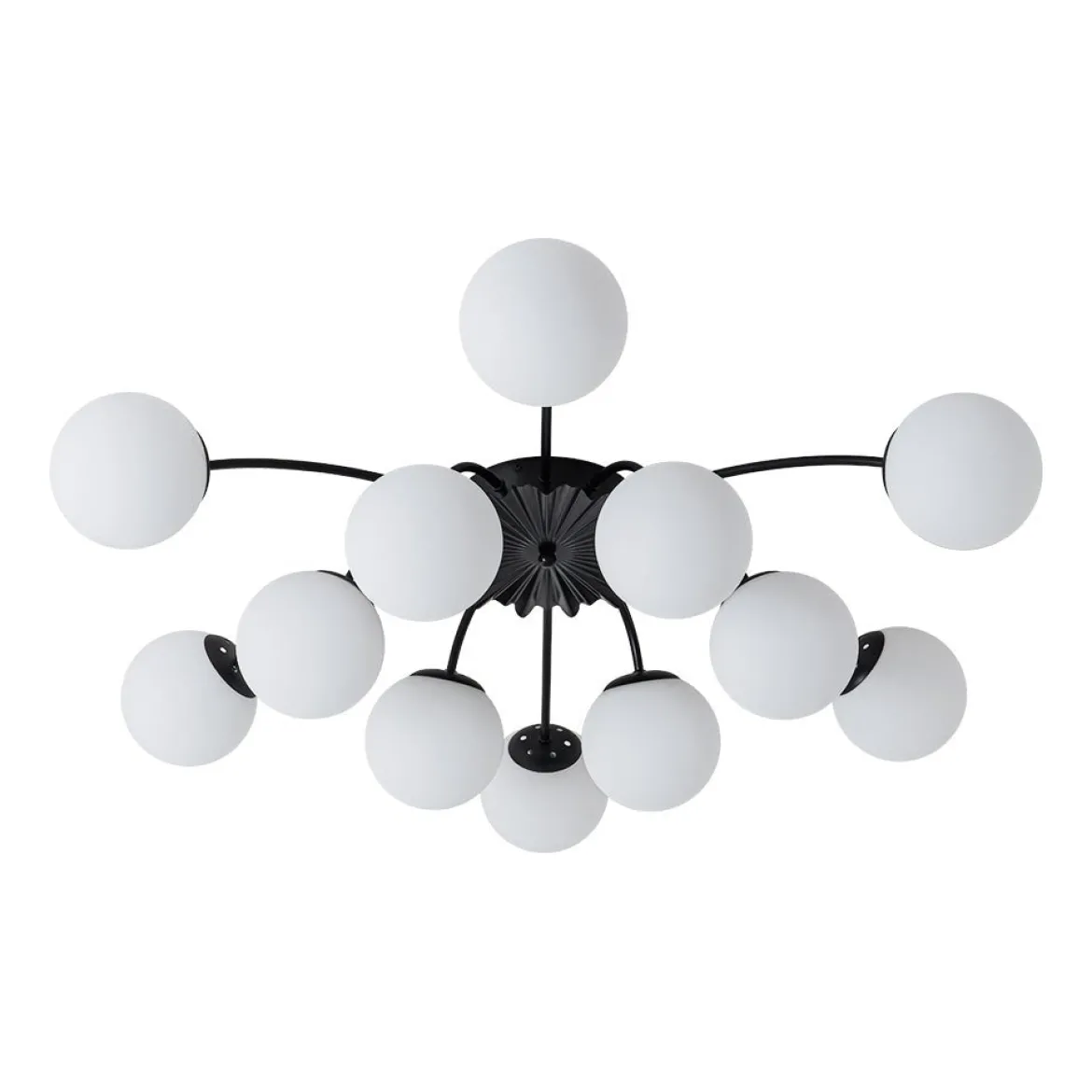 (OpenBox) Blossom 12-Light Opal Glass Bubble Semi Flush Chandelier