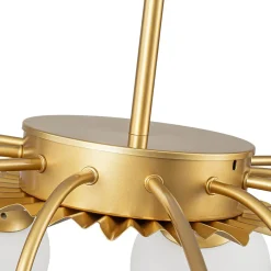(OpenBox) Blossom 12-Light Opal Glass Bubble Semi Flush Chandelier