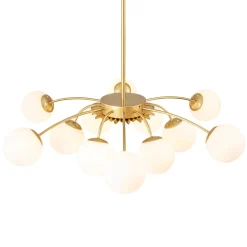 (OpenBox) Blossom 12-Light Opal Glass Bubble Semi Flush Chandelier