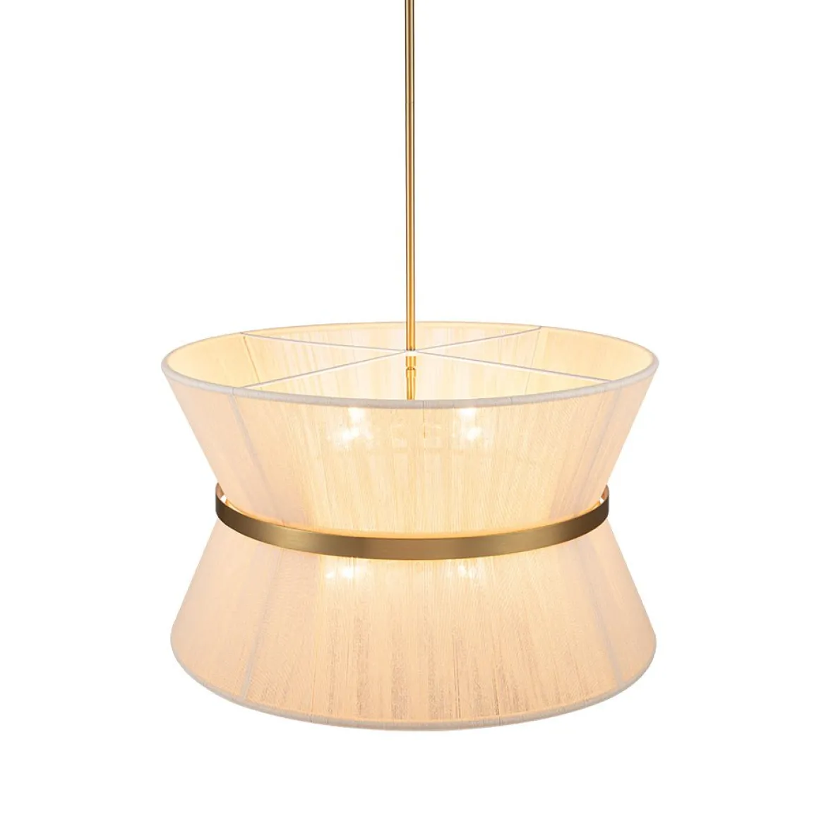 (OpenBox) Boho 2-Tier Woven Thread Tapered Drum Pendant Light