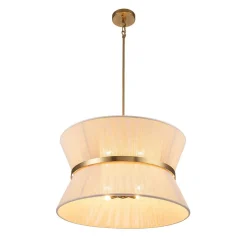 (OpenBox) Boho 2-Tier Woven Thread Tapered Drum Pendant Light