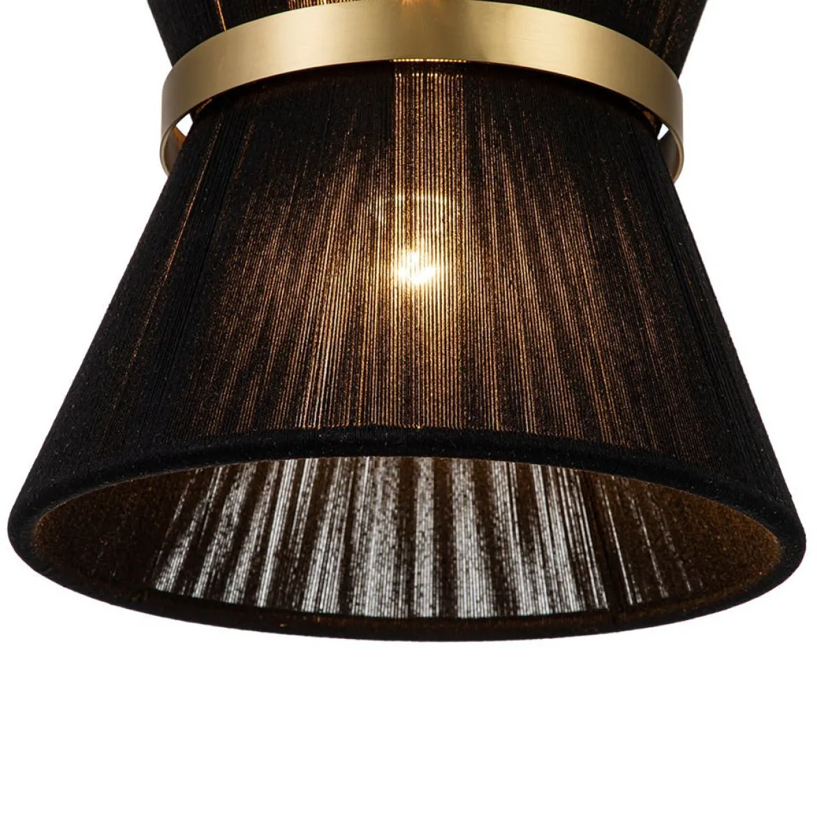 (OpenBox) Boho 2-Tier Woven Thread Tapered Drum Pendant Light