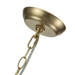 (OpenBox) Brass Cluster Ribbed Glass Globe Bubble Chandelier