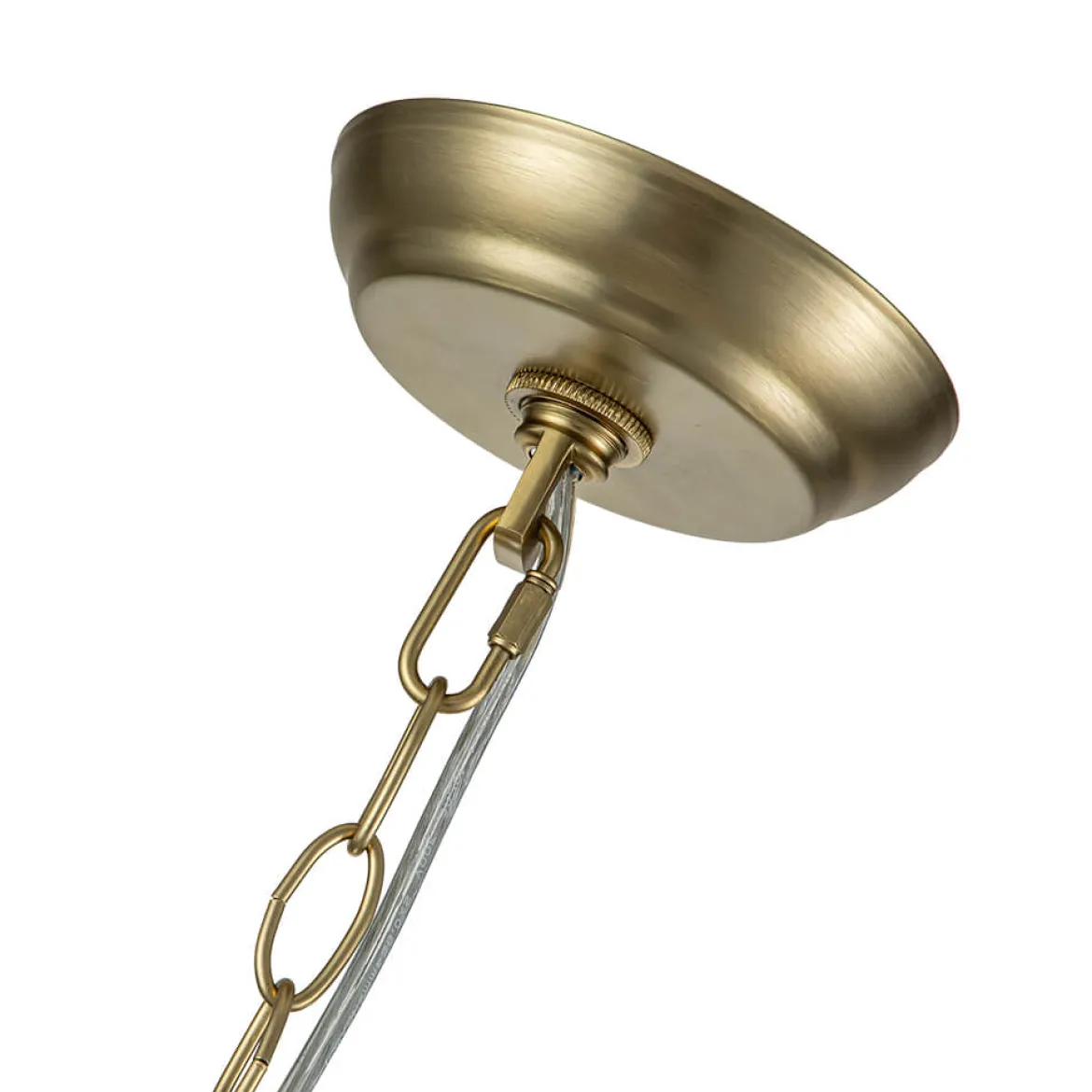(OpenBox) Brass Cluster Ribbed Glass Globe Bubble Chandelier