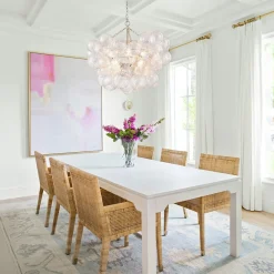 (OpenBox) Brass Cluster Ribbed Glass Globe Bubble Chandelier