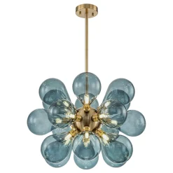 (OpenBox) Cluster Blue Glass Bubble Chandelier