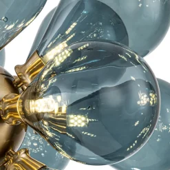(OpenBox) Cluster Blue Glass Bubble Chandelier