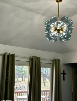 (OpenBox) Cluster Blue Glass Bubble Chandelier