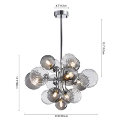 (OpenBox) Cluster Glass Globe Bubble Chandelier 23.6
