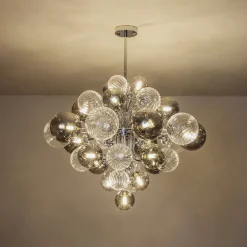 (OpenBox) Cluster Glass Globe Bubble Chandelier 23.6
