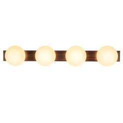 (OpenBox) Dimmable LED Walnut Wood Grain Linear Island Chandelier