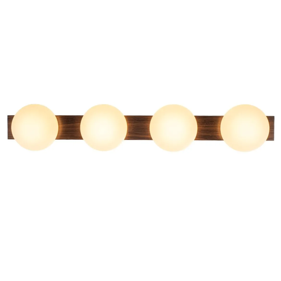 (OpenBox) Dimmable LED Walnut Wood Grain Linear Island Chandelier
