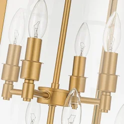 (OpenBox) Farmhouse Wide Clear Glass Cylinder Cage Pendant