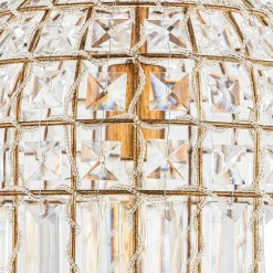 (OpenBox) French Antique Brass Crystal Cage Chandelier