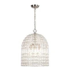 (OpenBox) French Antique Brass Crystal Cage Chandelier