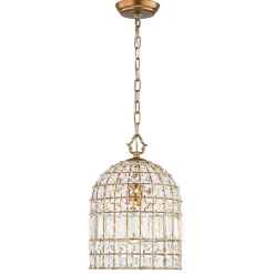 (OpenBox) French Antique Brass Crystal Cage Chandelier