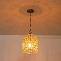 (OpenBox) French Antique Brass Crystal Cage Chandelier