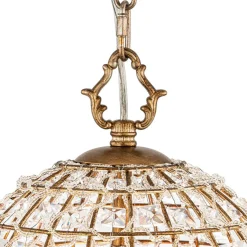 (OpenBox) French Antique Brass Crystal Cage Chandelier