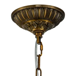 (OpenBox) French Antique Brass Crystal Globe Chandelier