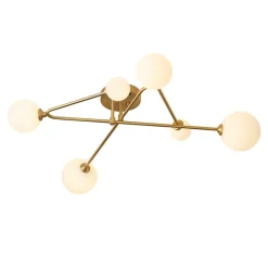 (OpenBox) Frosted Bubble Linear Sputnik Semi Flush Mount