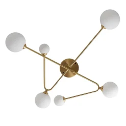 (OpenBox) Frosted Bubble Linear Sputnik Semi Flush Mount